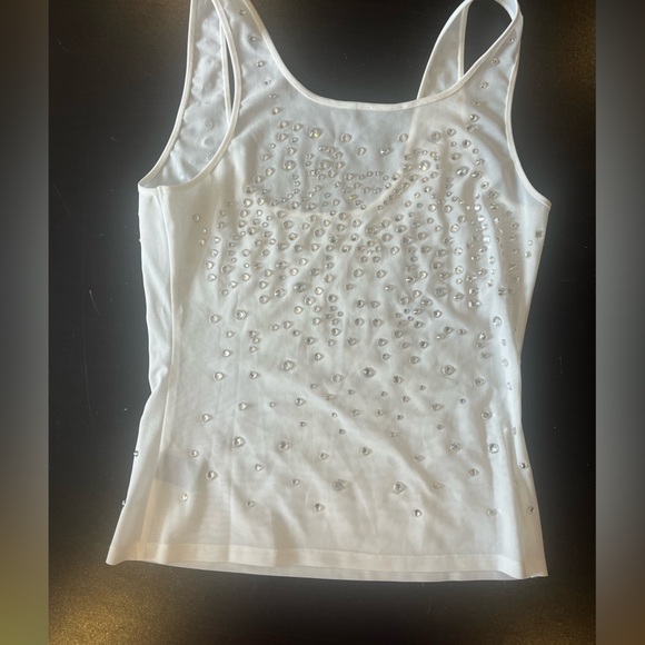 Cynthia Rowley Embellished Crystal Mesh Tank - Picture 2 of 4